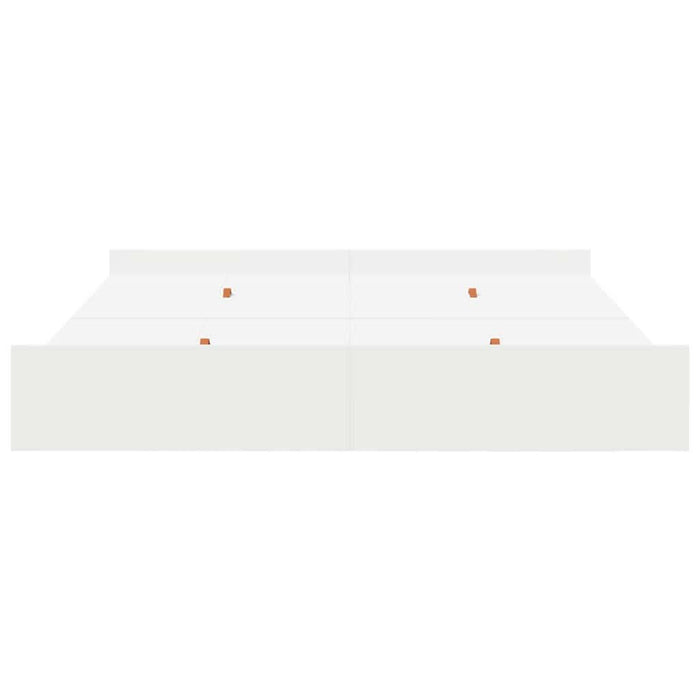 Cadru de pat cu depozitare Alb 200 x 200 cm Lemn compozit - WALTI WALTI