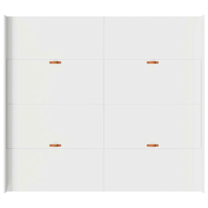 Cadru de pat cu depozitare Alb 200 x 200 cm Lemn compozit - WALTI WALTI