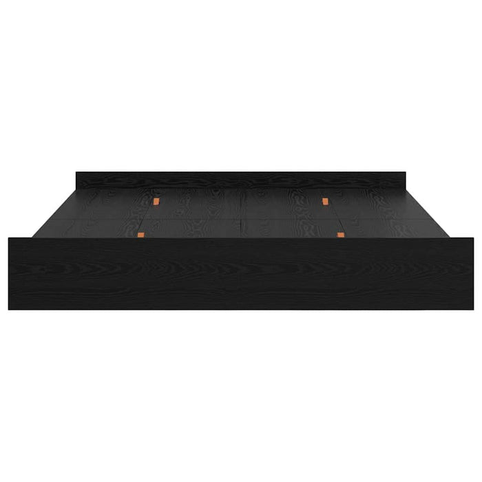 Cadru de pat cu depozitare cu sertar Stejar negru 200 x 200 cm - WALTI WALTI