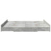 Cadru de pat cu depozitare Gri beton 200 x 200 cm Lemn compozit - WALTI WALTI