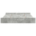 Cadru de pat cu depozitare Gri beton 200 x 200 cm Lemn compozit - WALTI WALTI