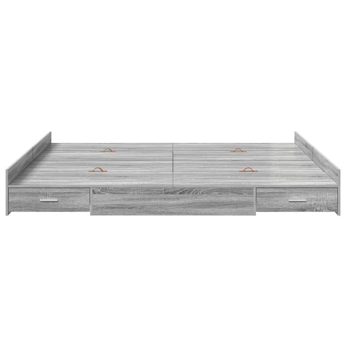 Cadru de pat cu depozitare cu headboard sonoma gri 200 x 200 cm - WALTI WALTI