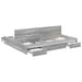 Cadru de pat cu depozitare cu headboard sonoma gri 200 x 200 cm - WALTI WALTI