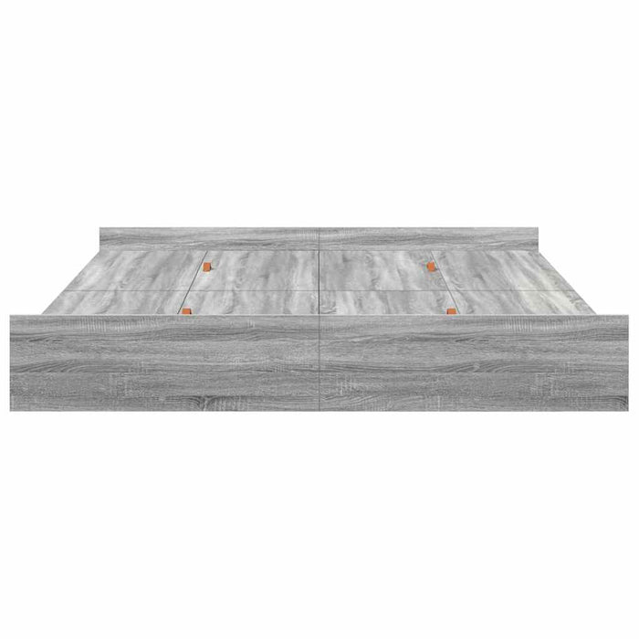 Cadru de pat cu depozitare cu headboard sonoma gri 200 x 200 cm - WALTI WALTI