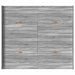 Cadru de pat cu depozitare cu headboard sonoma gri 200 x 200 cm - WALTI WALTI