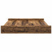 Cadru de pat cu depozitare cu headboard Lemn vechi 200 x 200 cm - WALTI WALTI