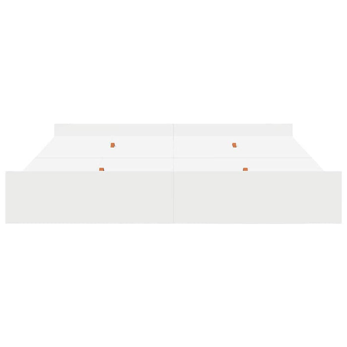 Cadru de pat cu depozitare Alb 180 x 200 cm Lemn compozit - WALTI WALTI