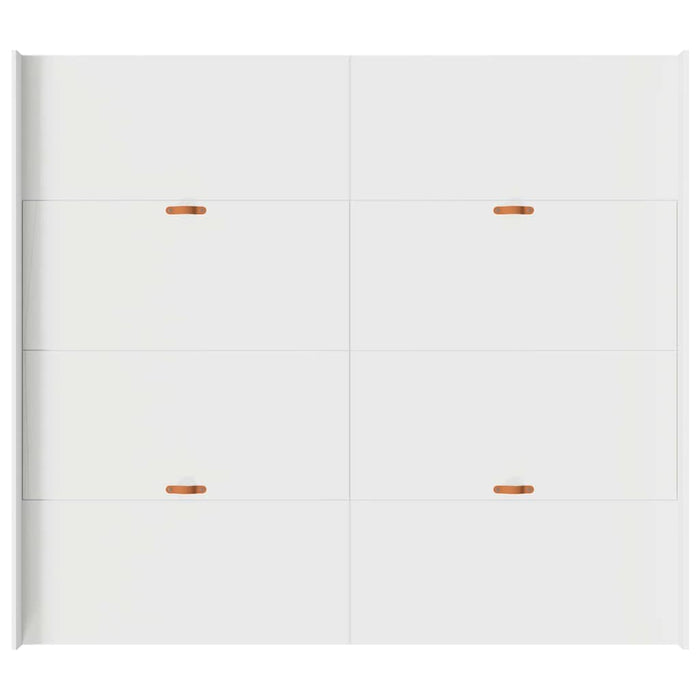 Cadru de pat cu depozitare Alb 180 x 200 cm Lemn compozit - WALTI WALTI