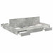 Cadru de pat cu depozitare Gri beton 180 x 200 cm Lemn compozit - WALTI WALTI