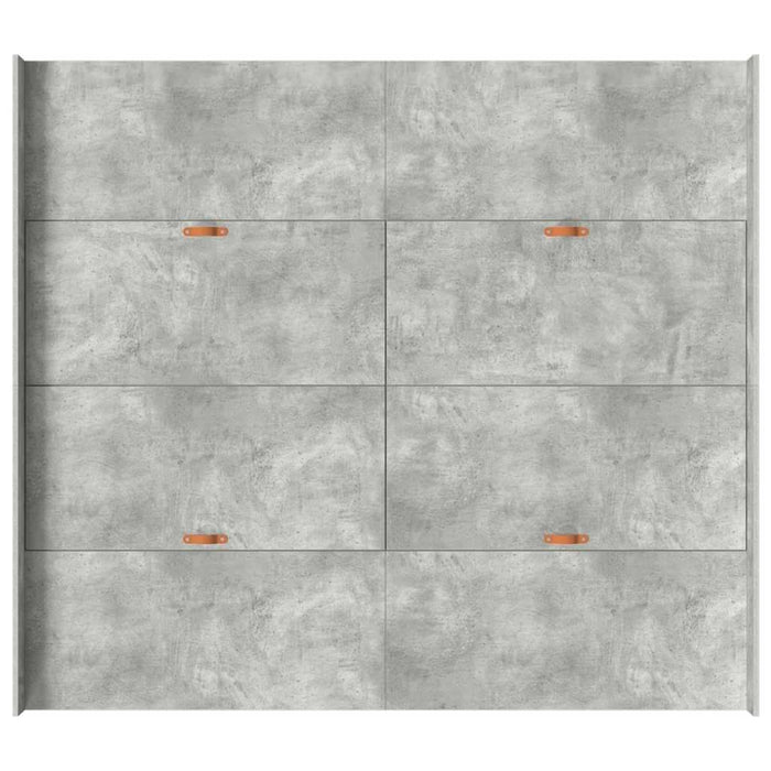 Cadru de pat cu depozitare Gri beton 180 x 200 cm Lemn compozit - WALTI WALTI