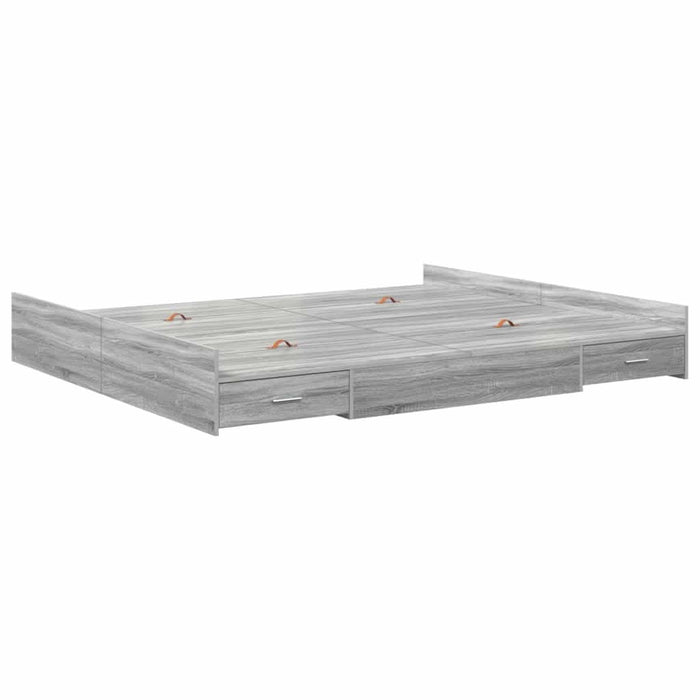 Cadru de pat cu depozitare cu headboard sonoma gri 180 x 200 cm - WALTI WALTI