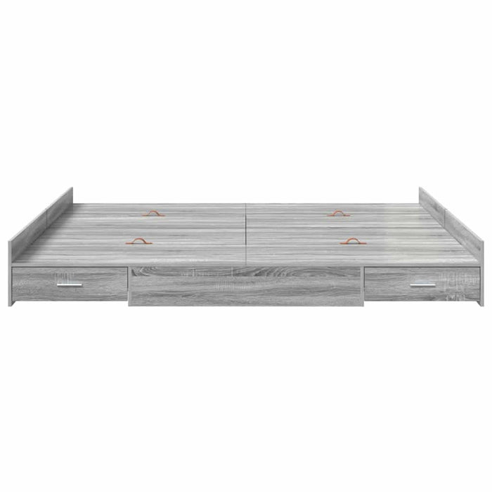Cadru de pat cu depozitare cu headboard sonoma gri 180 x 200 cm - WALTI WALTI