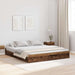 Cadru de pat cu depozitare cu headboard Lemn vechi 180 x 200 cm - WALTI WALTI
