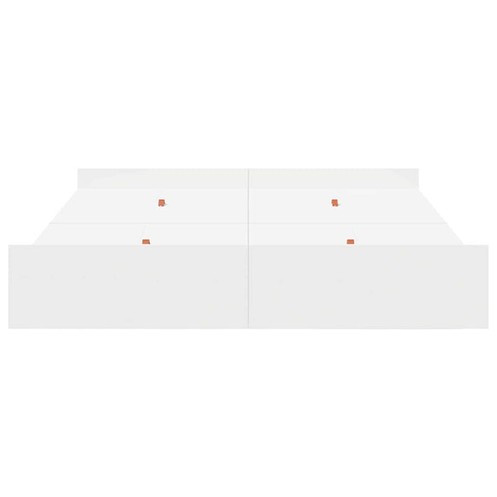 Cadru de pat cu depozitare Alb 160 x 200 cm Lemn compozit - WALTI WALTI