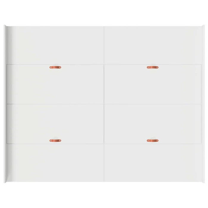 Cadru de pat cu depozitare Alb 160 x 200 cm Lemn compozit - WALTI WALTI
