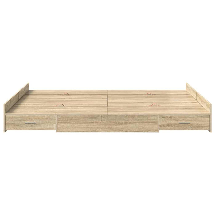 Cadru de pat cu depozitare cu sertar Stejar sonoma 160 x 200 cm - WALTI WALTI