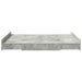 Cadru de pat cu depozitare Gri beton 160 x 200 cm Lemn compozit - WALTI WALTI
