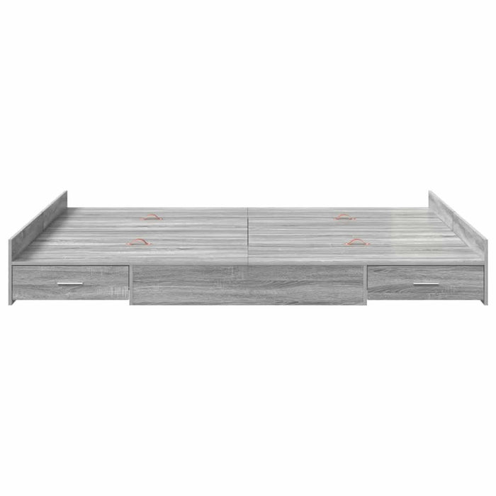 Cadru de pat cu depozitare cu headboard sonoma gri 160 x 200 cm - WALTI WALTI