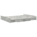 Cadru de pat cu depozitare Gri beton 150 x 200 cm Lemn compozit - WALTI WALTI