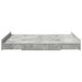 Cadru de pat cu depozitare Gri beton 150 x 200 cm Lemn compozit - WALTI WALTI