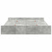 Cadru de pat cu depozitare Gri beton 150 x 200 cm Lemn compozit - WALTI WALTI