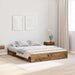 Cadru de pat cu depozitare cu headboard Lemn vechi 150 x 200 cm - WALTI WALTI