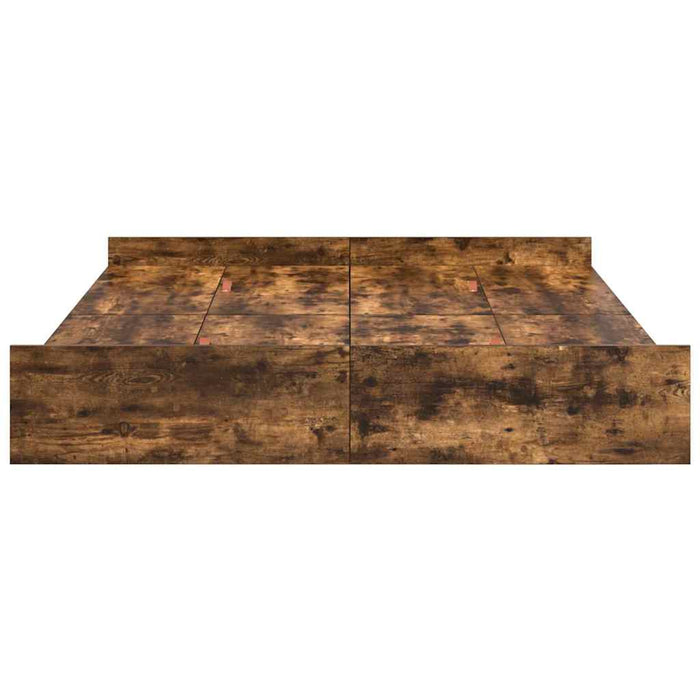 Cadru de pat cu depozitare cu sertar Stejar afumat 140 x 200 cm - WALTI WALTI