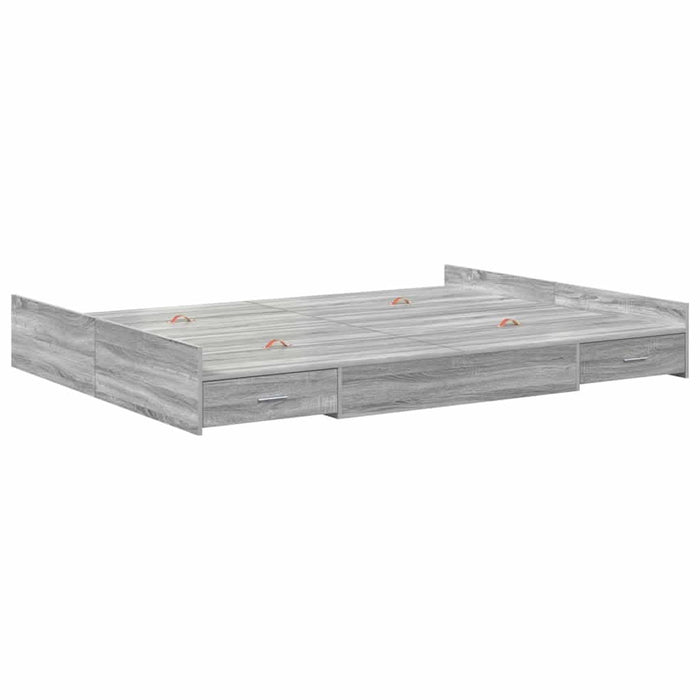 Cadru de pat cu depozitare cu headboard sonoma gri 140 x 200 cm - WALTI WALTI