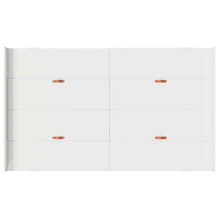 Cadru de pat cu depozitare Alb 120 x 200 cm Lemn compozit - WALTI WALTI