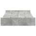 Cadru de pat cu depozitare Gri beton 120 x 200 cm Lemn compozit - WALTI WALTI