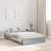 Cadru de pat cu depozitare cu headboard sonoma gri 120 x 200 cm - WALTI WALTI