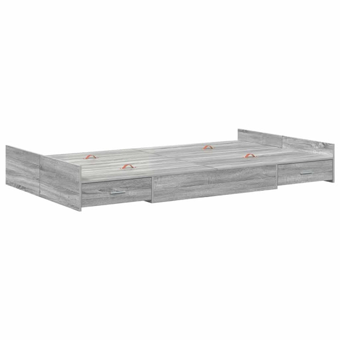 Cadru de pat cu depozitare cu headboard sonoma gri 120 x 200 cm - WALTI WALTI