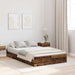 Cadru de pat cu depozitare cu headboard Lemn vechi 120 x 200 cm - WALTI WALTI
