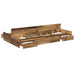 Cadru de pat cu depozitare cu headboard Lemn vechi 120 x 200 cm - WALTI WALTI