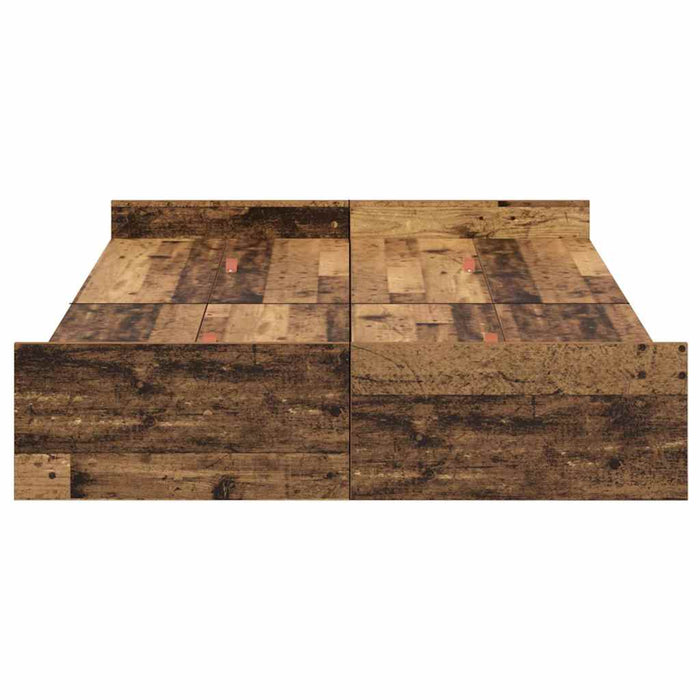 Cadru de pat cu depozitare cu headboard Lemn vechi 120 x 200 cm - WALTI WALTI