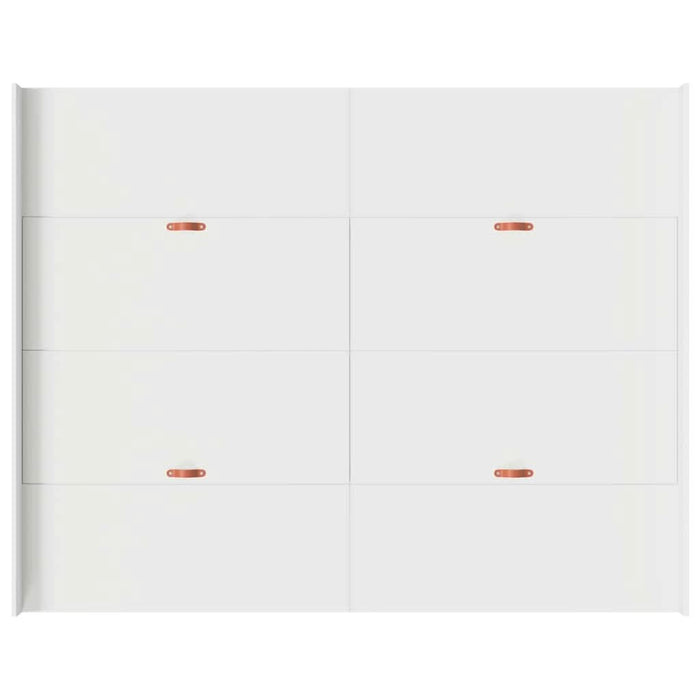 Cadru de pat cu depozitare Alb 140 x 190 cm Lemn compozit - WALTI WALTI