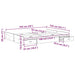 Cadru de pat cu depozitare Alb 135 x 190 cm Lemn compozit - WALTI WALTI