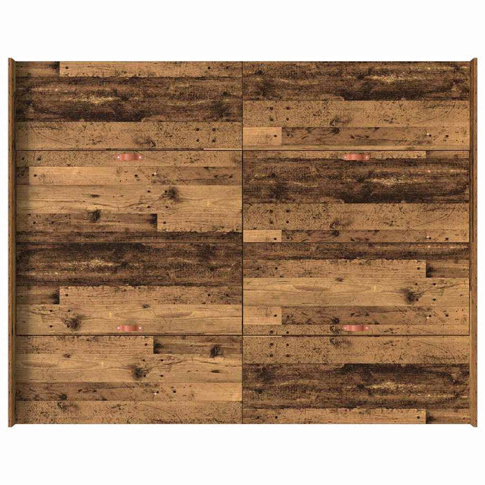 Cadru de pat cu depozitare cu headboard Lemn vechi 135 x 190 cm - WALTI WALTI