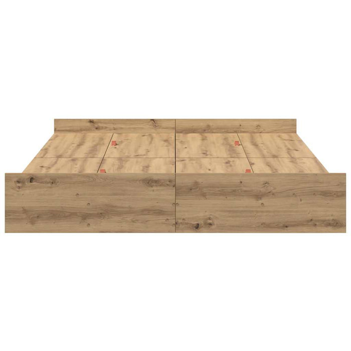 Cadru de pat cu depozitare stejar artizanal 135 x 190 cm - WALTI WALTI