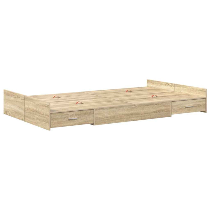 Cadru de pat cu depozitare cu sertar Stejar sonoma 120 x 190 cm - WALTI WALTI