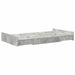 Cadru de pat cu depozitare Gri beton 120 x 190 cm Lemn compozit - WALTI WALTI