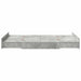 Cadru de pat cu depozitare Gri beton 120 x 190 cm Lemn compozit - WALTI WALTI