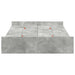 Cadru de pat cu depozitare Gri beton 120 x 190 cm Lemn compozit - WALTI WALTI