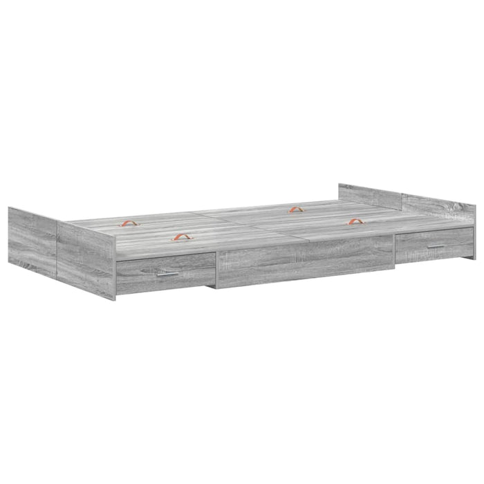 Cadru de pat cu depozitare cu headboard sonoma gri 120 x 190 cm - WALTI WALTI