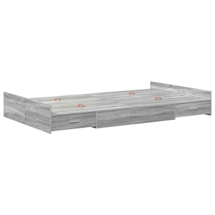 Cadru de pat cu depozitare cu headboard sonoma gri 120 x 190 cm - WALTI WALTI