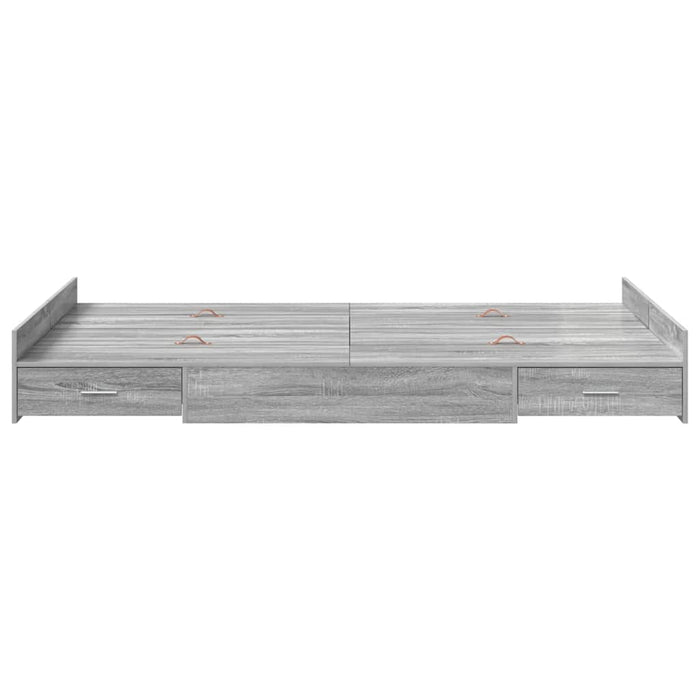 Cadru de pat cu depozitare cu headboard sonoma gri 120 x 190 cm - WALTI WALTI