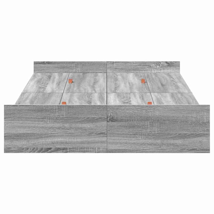 Cadru de pat cu depozitare cu headboard sonoma gri 120 x 190 cm - WALTI WALTI