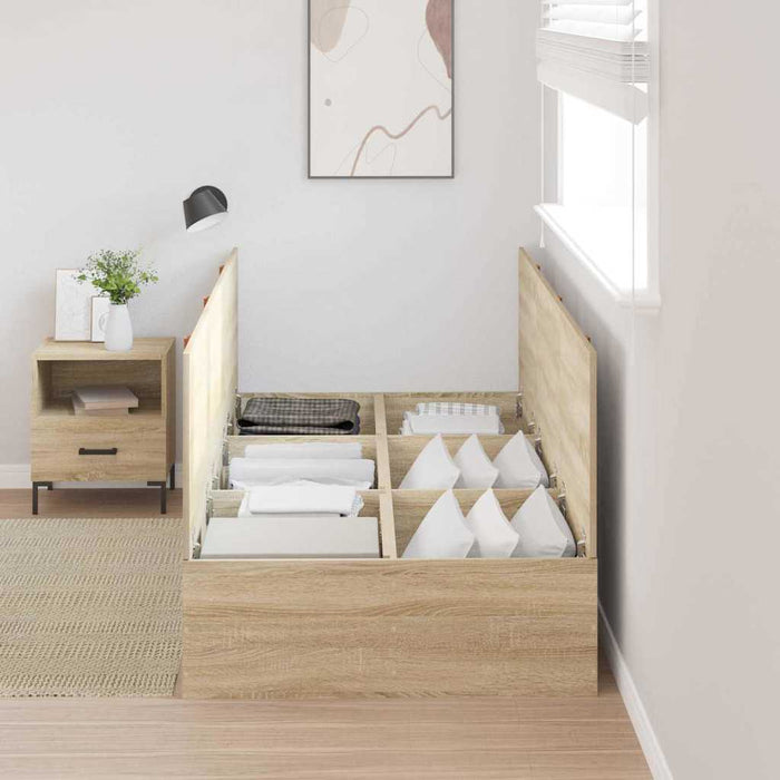 Cadru de pat Stejar sonoma 200 x 80 x 31.5 cm Lemn compozit - WALTI WALTI