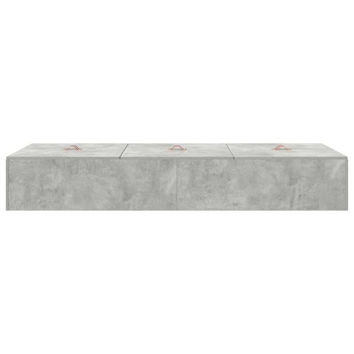 Cadru de pat Gri beton 200 x 80 x 31.5 cm Lemn compozit - WALTI WALTI