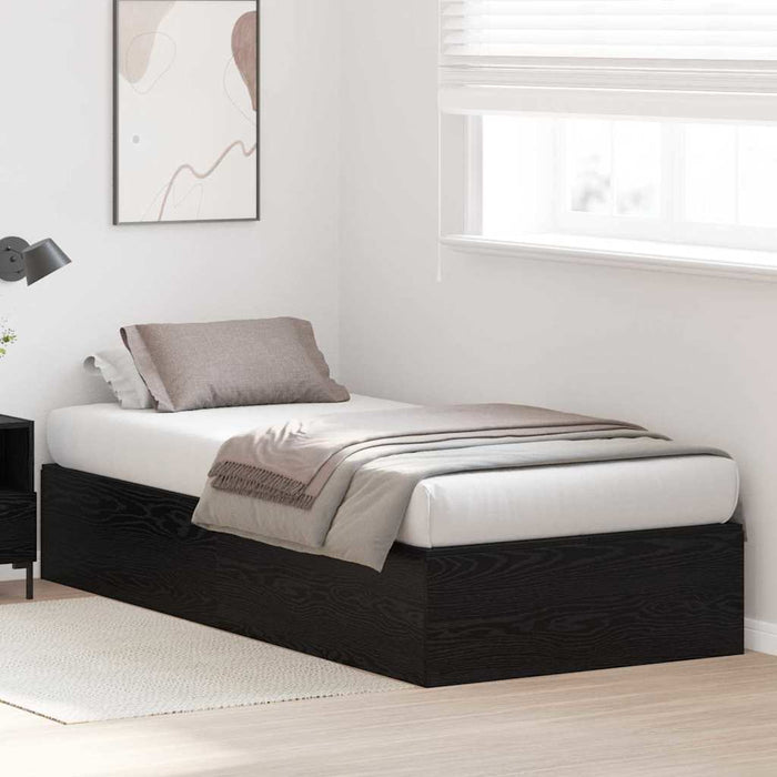 Cadru de pat Stejar negru 200 x 90 x 31.5 cm Lemn compozit - WALTI WALTI